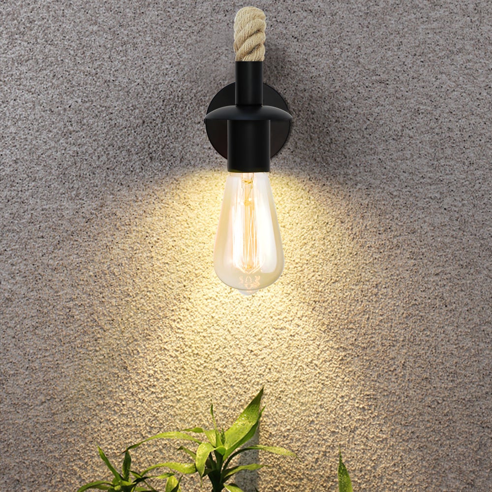 Retro Hemp Rope Industrial Loft Wall Lamp