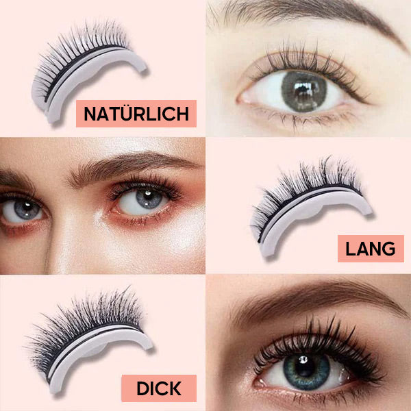Reusable self-adhesive eyelashes