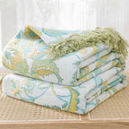 Reverie Floral Tassel Cotton Blanket