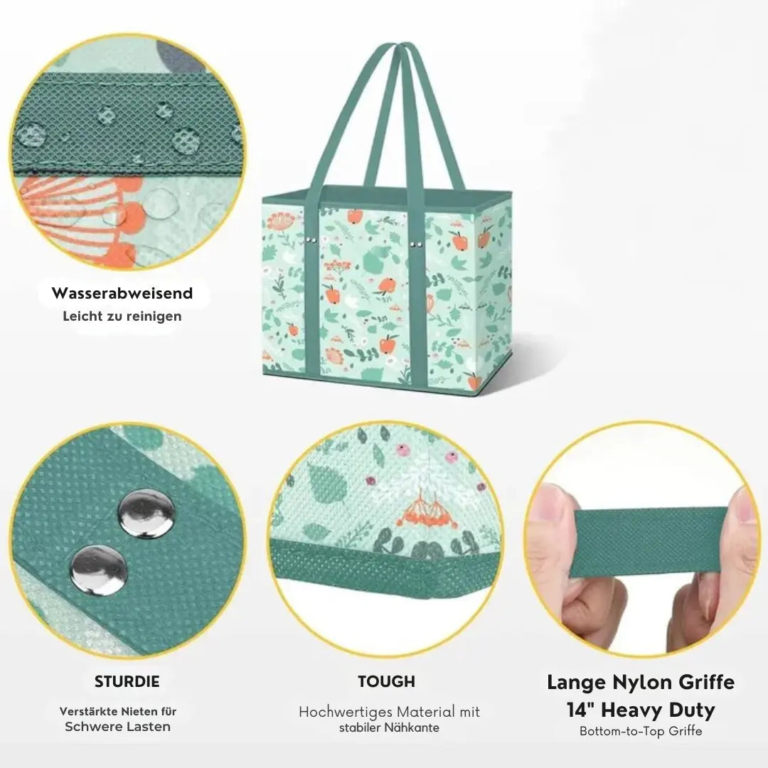 Robust & foldable shopping bag with XL volume (3 pieces)