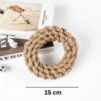 Robust cotton chew ring for dogs