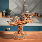 Wind Voyager - Wooden Assembly Transmission Model with Music Box