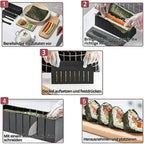 Sushi Rolls and Cutting Set – Practical Sushi Kit with Templates and Accessories