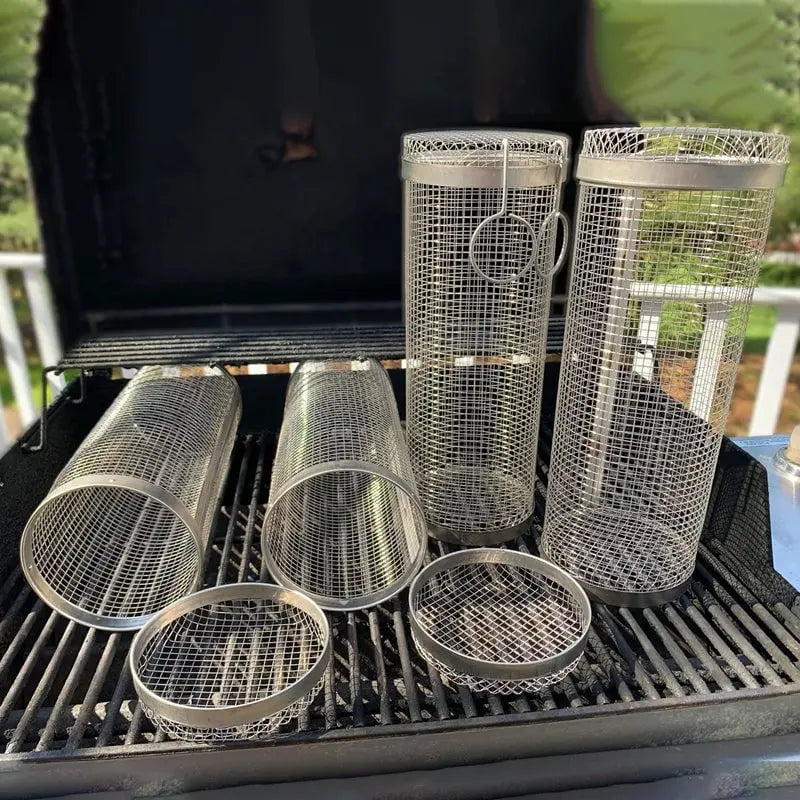 Rolling Grill Basket – Even Cooking without Loss