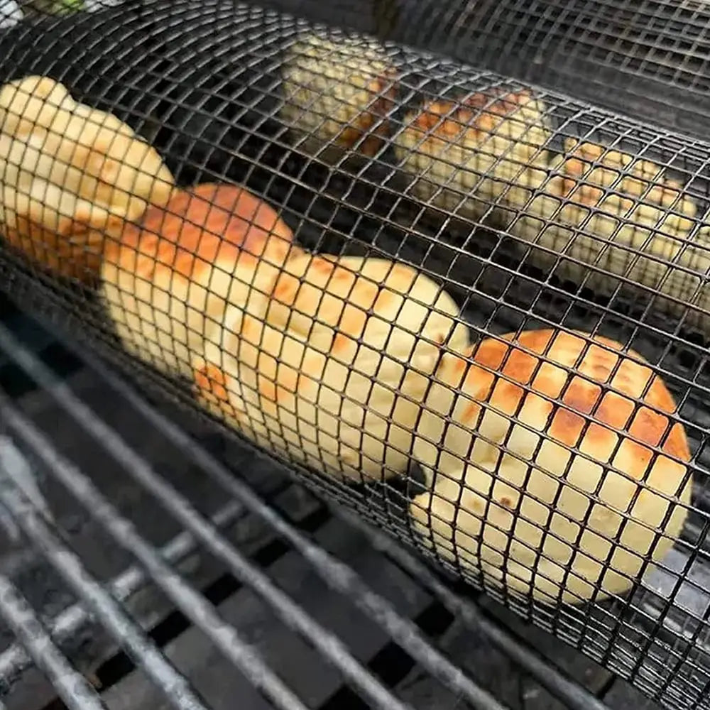 Rolling Grill Basket – Even Cooking without Loss