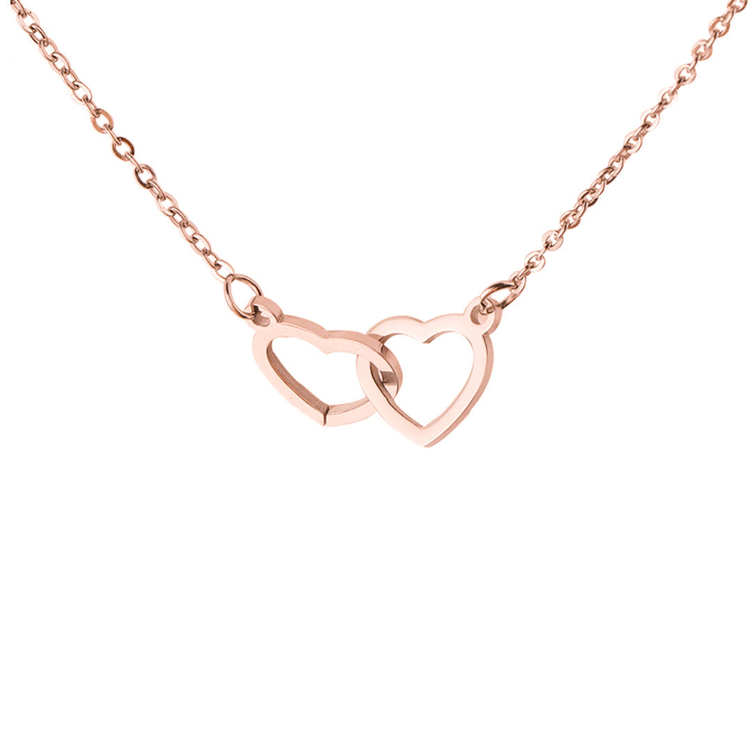 Gift Set Rose & Heart Necklace Light – Eternal Rose with Hidden Love Necklace