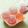 Rose Ice Cube Mould – 3D Silicone for Elegant Ice Cubes (4 Grid)