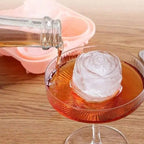 Rose Ice Cube Mould – 3D Silicone for Elegant Ice Cubes (4 Grid)