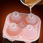 Rose Ice Cube Mould – 3D Silicone for Elegant Ice Cubes (4 Grid)