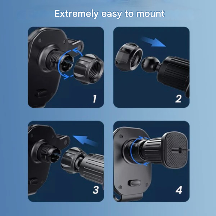 SafeGrip Car Phone Holder – 360° Rotatable Air Vent Holder with Hook Lock