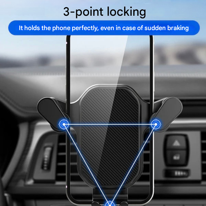SafeGrip Car Phone Holder – 360° Rotatable Air Vent Holder with Hook Lock