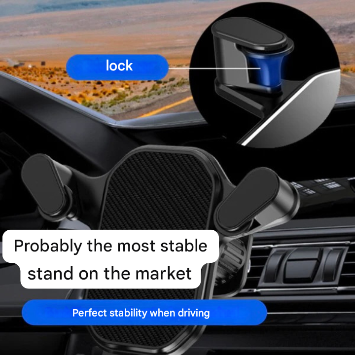 SafeGrip Car Phone Holder – 360° Rotatable Air Vent Holder with Hook Lock