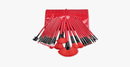 24-piece royal red makeup brush set