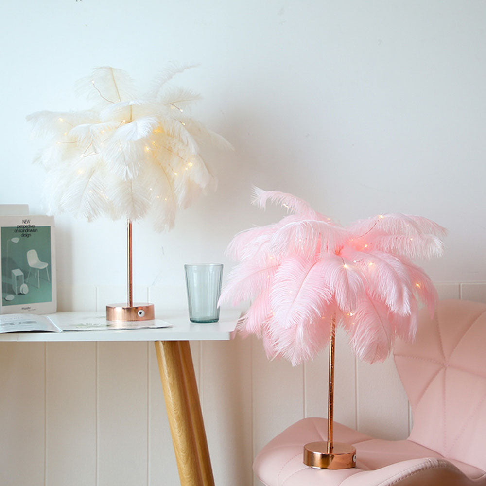 OstrichGlow Nightlight - Unique Mood Lamp with Pink Foot Bowl Lift