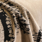 Chenille Sofa Cover with Non-Slip Design and Minimalist Print