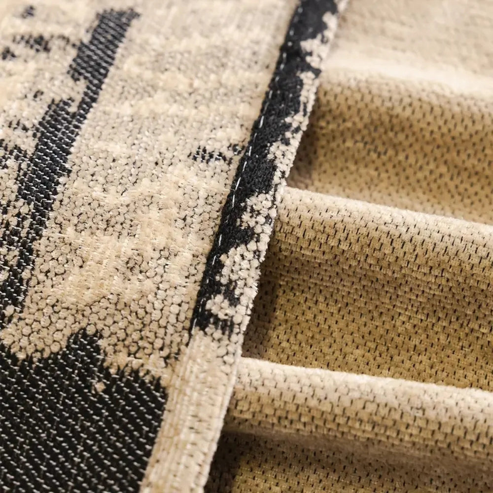 Chenille Sofa Cover with Non-Slip Design and Minimalist Print