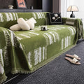 Chenille Sofa Cover with Non-Slip Design and Minimalist Print