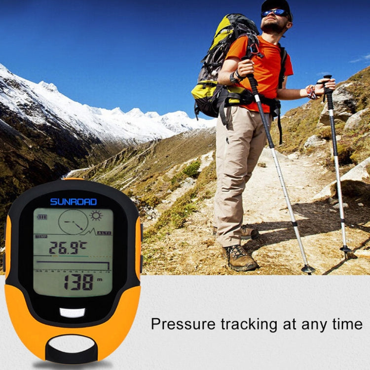 SUNROAD Multi-Function LCD Digital Altimeter with Compass & Barometer & Thermometer & Hygrometer & Weather Forecast & LED Flashlight and Clock
