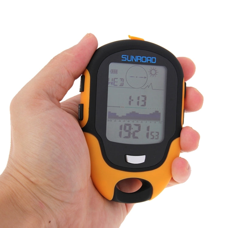 SUNROAD Multi-Function LCD Digital Altimeter with Compass & Barometer & Thermometer & Hygrometer & Weather Forecast & LED Flashlight and Clock