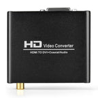 HDV-339 Full HD HDMI to DVI + Digital Coax / Analog Stereo Audio Converter Adapter (Black)