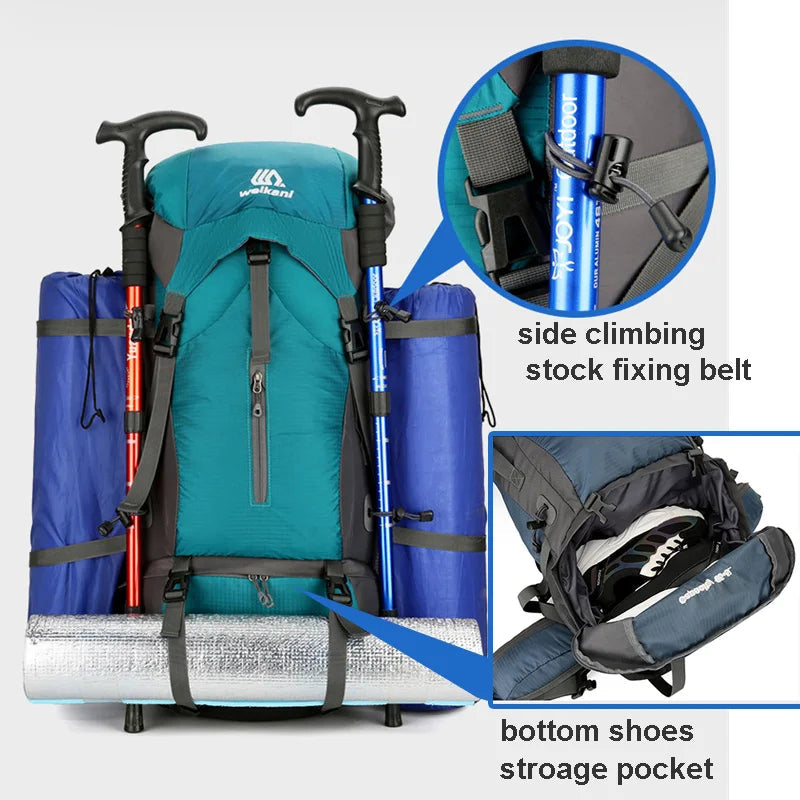 Alpivento 70L trekking backpack | Waterproof camping backpack with rain cover | Large outdoor backpack for hiking, mountaineering & travel Brand name