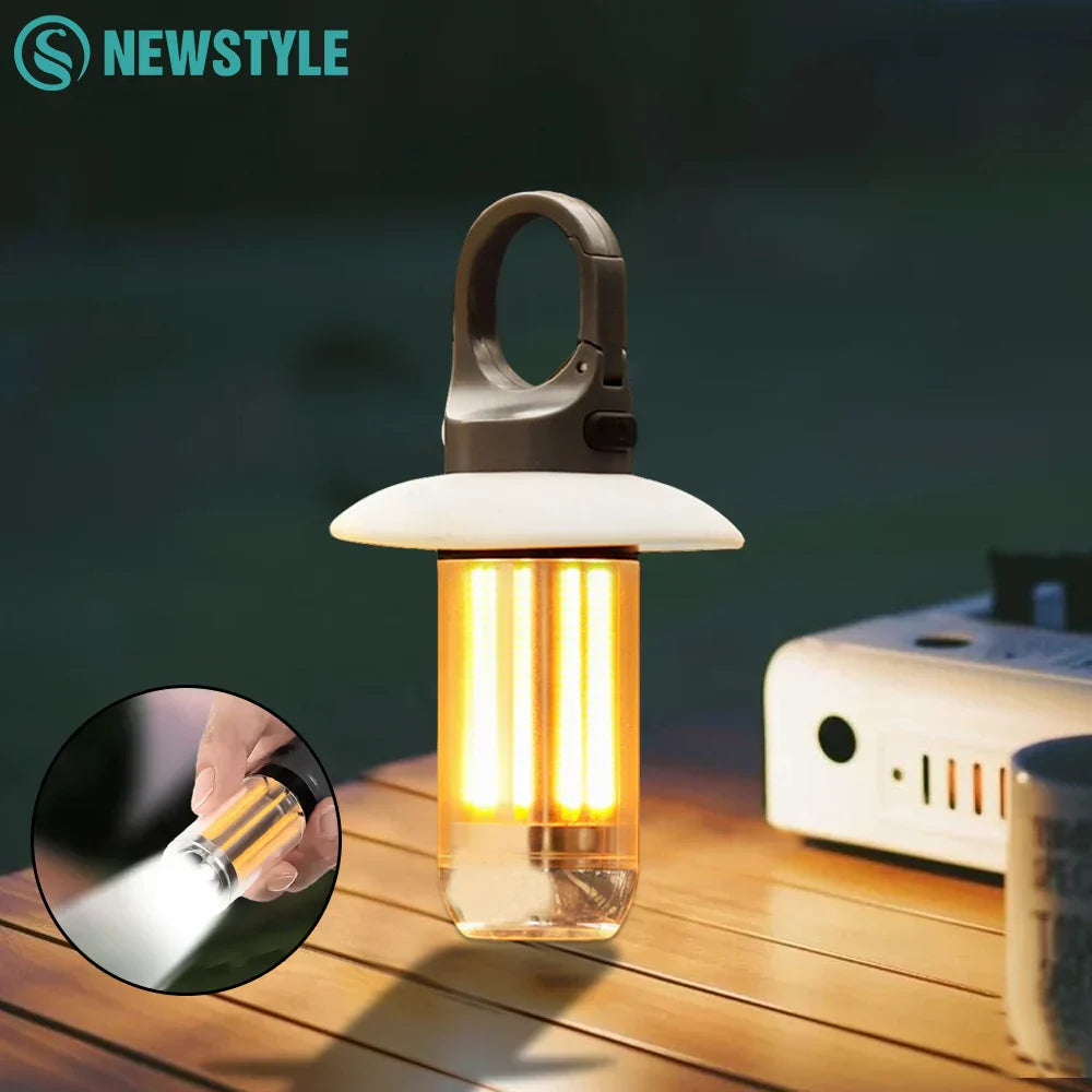 Lumenity Camping Lamp | 360° Light & Power Bank | Solar & USB-C | Compact & Rechargeable