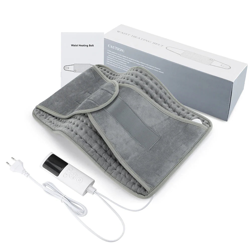 ThermaEase Electric Heating Pad | Multifunctional Heating Belt for Back & Waist | 9 Temperature Levels & 4 Timer Options