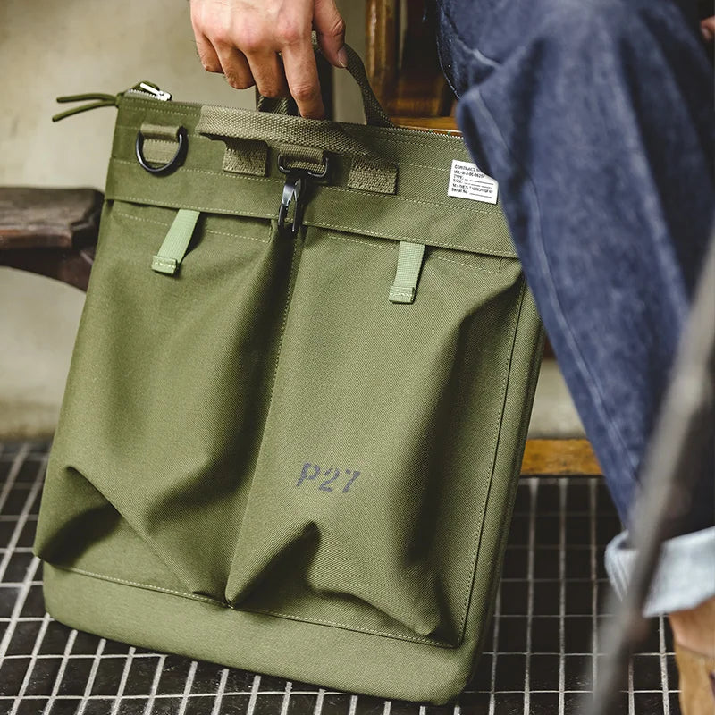 UrbanTrek CommanderBag Tactical Men's Messenger Bag | Padded & water-repellent | For laptop, helmet & everyday use | 15.6" | Shoulder & handheld