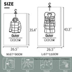 VACUUM STORAGE BAGS – Hanging Vacuum Storage Bags for Clothes – Space Saving & Dustproof (Set of 3)