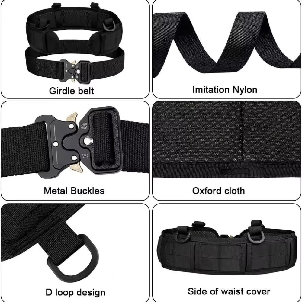 Outdoor Tactical Belt, Multi Functional Nylon Training Belt Set