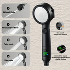 LED Showerhead with Digital Temperature Display | High Pressure & Water Saving