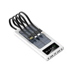 PowerCharge Solar Power Bank | 4-in-1 cable system | Fast charging & LED flashlight