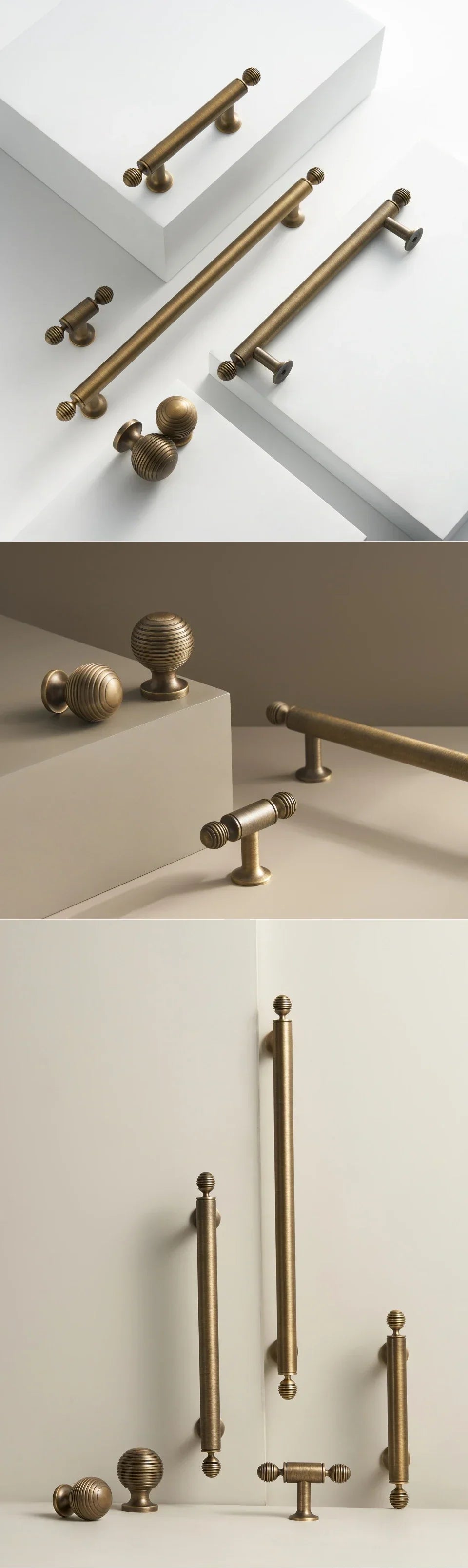 BrassElegance Solid Brass Antique T-Griff