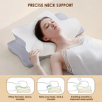 Ergonomic Cervical Memory Foam Pillow with Butterfly Shape for Neck Support
