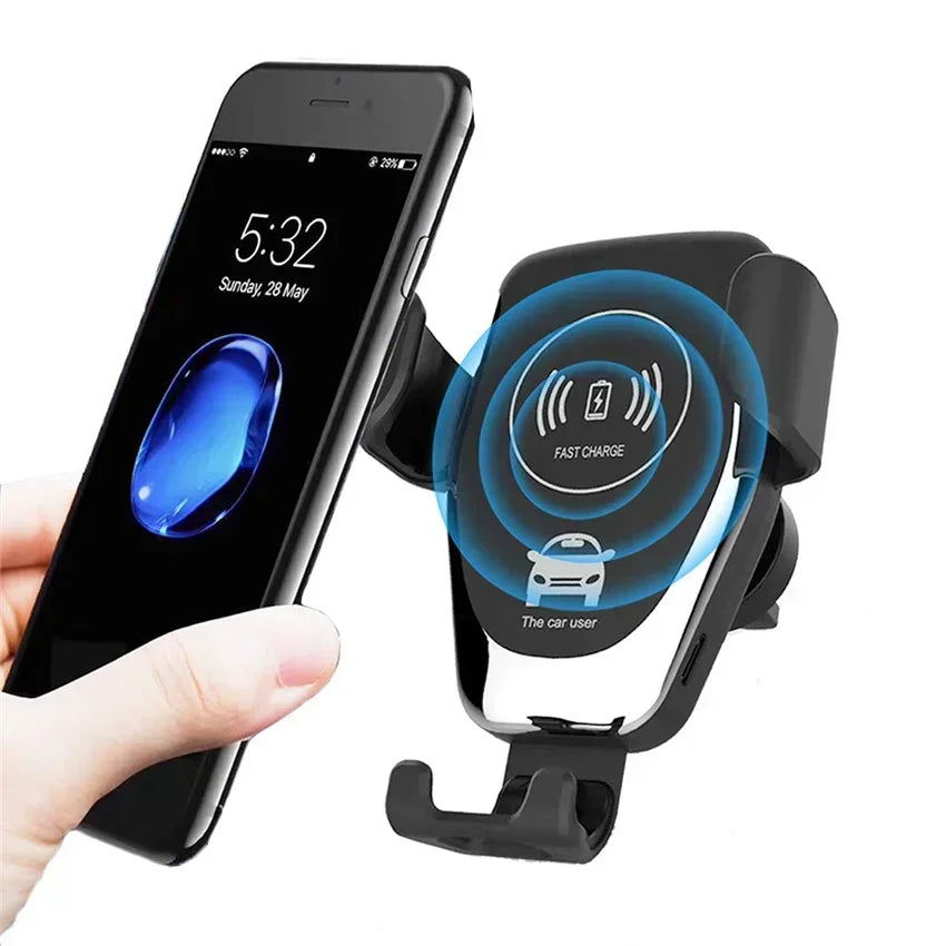 Voltano Auto Phone Holder | Wireless & Fast Charging | Automatically Locking | For Air Vent