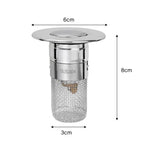 Stainless Steel Drain Filter with Hair Catcher – Rustproof Sieve for Kitchen and Bathroom, Clog-free