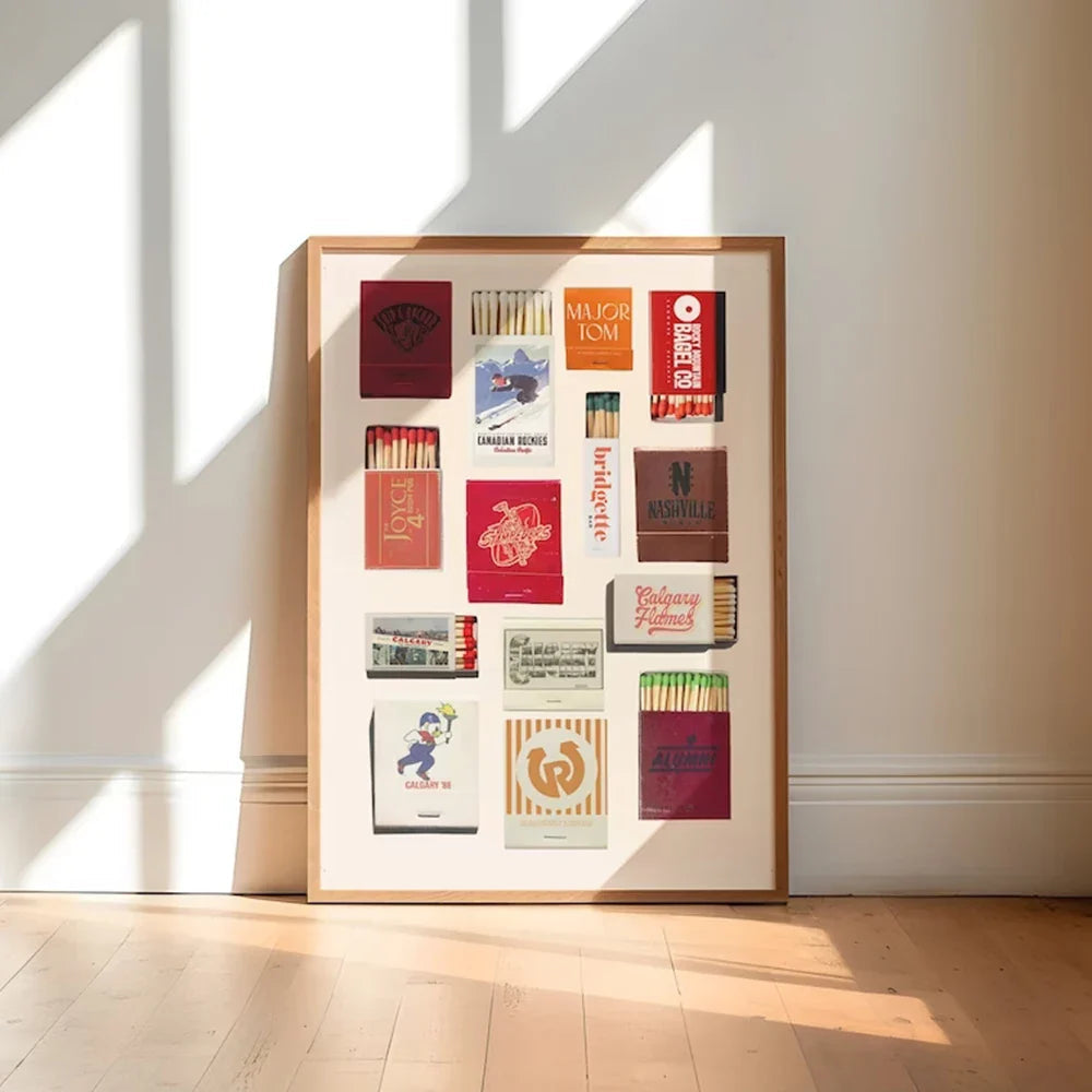 Retro Matchboxes Wall Art