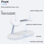 Magnetic 3 in 1 Wireless Charging Station - Fast Charger for iPhone, Apple Watch & AirPods