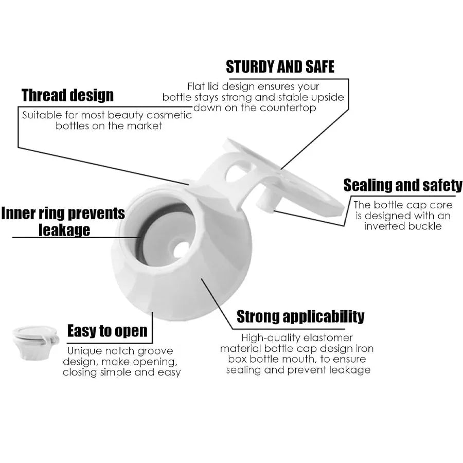 Dropfinity Bottle Caps | Leak-proof & Resource-saving | Universally Usable