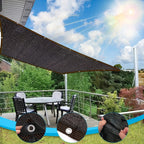 Black shade cloth sunblock mesh cover