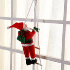 Climbing Santa Claus decorative figure for hanging – Festive window decoration for Christmas, hanging Christmas decoration for living room and windows