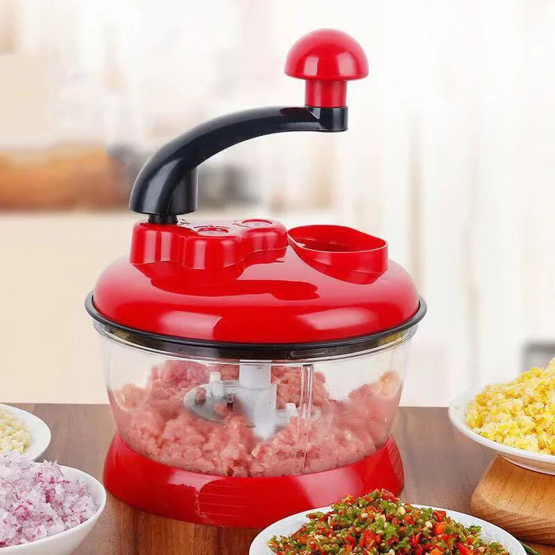 SchnittFix EcoChop Manual Garlic & Vegetable Chopper | Stainless Steel Blades | 16×16×13.5 cm | Multifunctional Kitchen Chopper