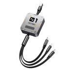 TriConnect charging cable | 3-in-1 & retractable | 100W fast charging | for iPhone & Android