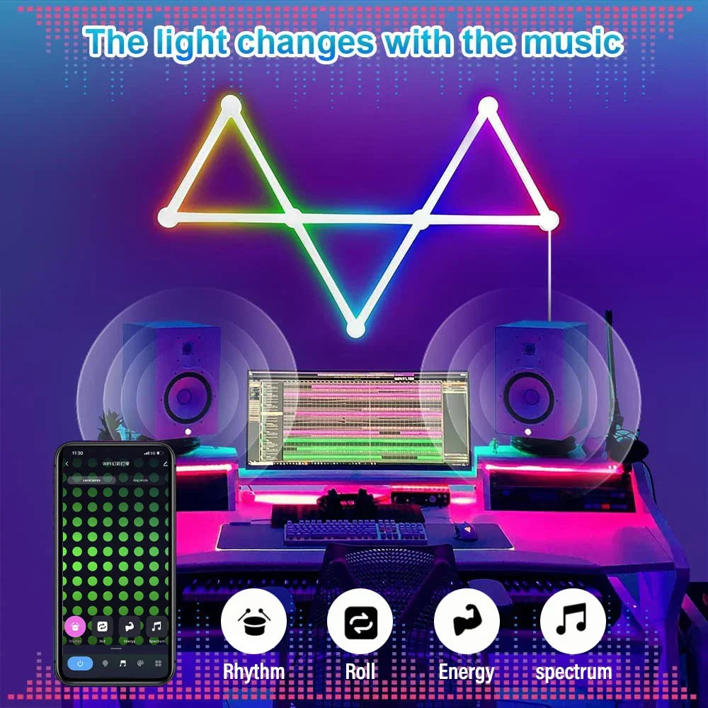Smart Mosaic DIY Ambient Intelligent App Control Wall Lamp