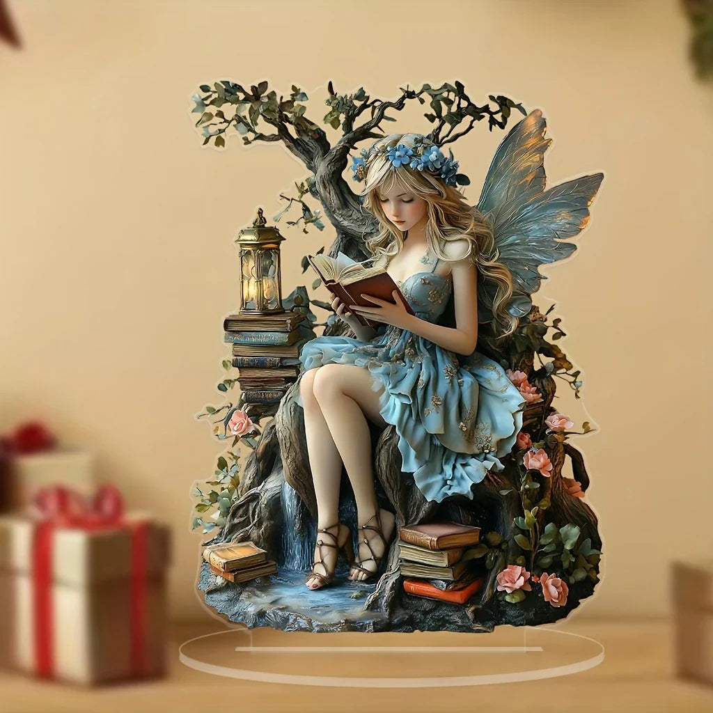 Celestia Acrylic Table Decoration Angel | Fairy Tale Stand | 18 cm | Gift & Photo Prop