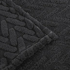 Jacquard Fleece Blanket CozyWeave | Single Layer & Double Sided | Soft Tafu & Shu Cotton Fleece | For Autumn & Winter
