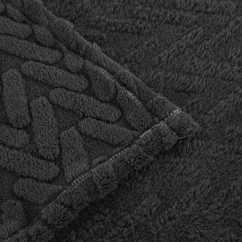 Jacquard Fleece Blanket CozyWeave | Single Layer & Double Sided | Soft Tafu & Shu Cotton Fleece | For Autumn & Winter