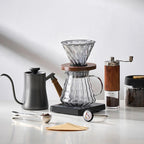 GIANXI Hand Punch Coffee Pot With Lid Drip Swan Neck Spout Coffee Water Kettle Long Opening Coffee Machine Coffee Accessories