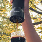 Portable Coffee Machine 18 Bar, Hand Pressure Operation, ZZUOM CM101, Compact Extraction for Outdoor Camping Travel Use