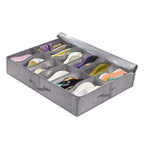 OrdiShoe Shoe Organizer | Under Bed Storage | 12 Pairs Capacity | Dustproof & Foldable